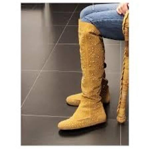 Zadig & Voltaire Santa Dream Knee High Leather Studded Boots Size EU 41/US 11 - Picture 7 of 9